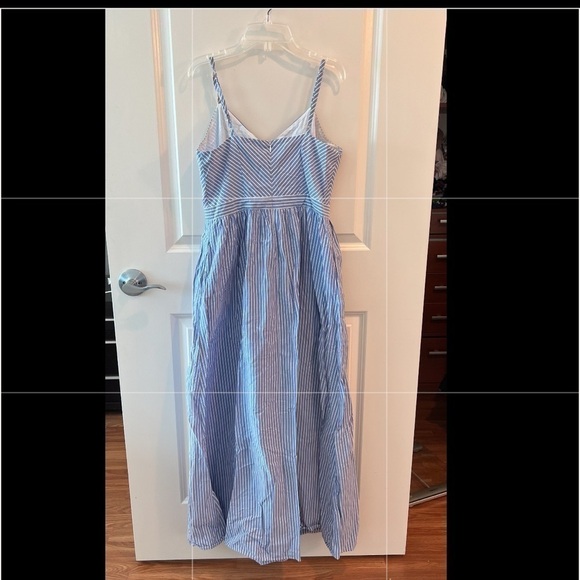Loft Outlet Blue & White Stripe Maxi Dress - Picture 6 of 16
